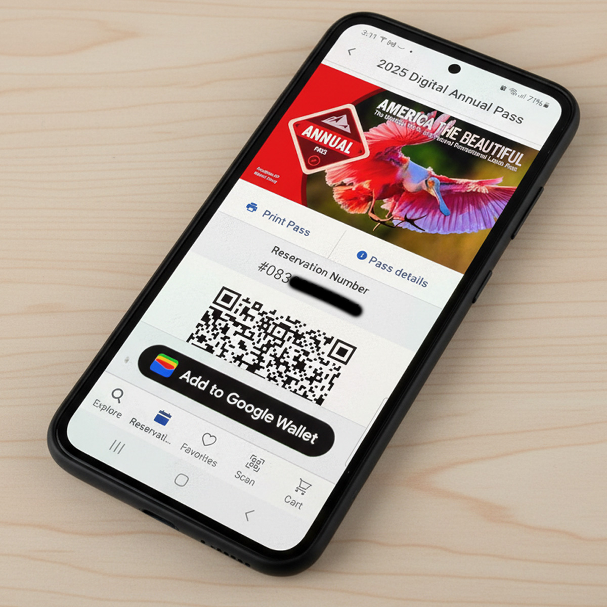 Cyfrowa karta Annual Pass w aplikacji