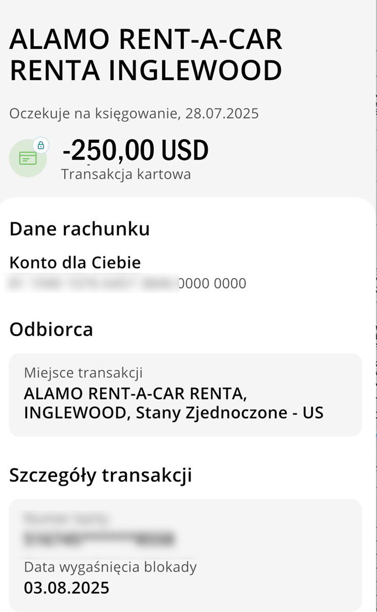 Depozyt w wypożyczalni