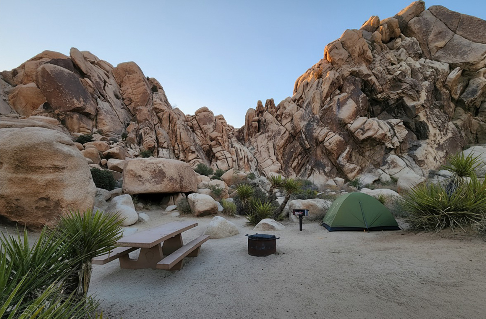 miejsce kempingowe w Joshua Tree