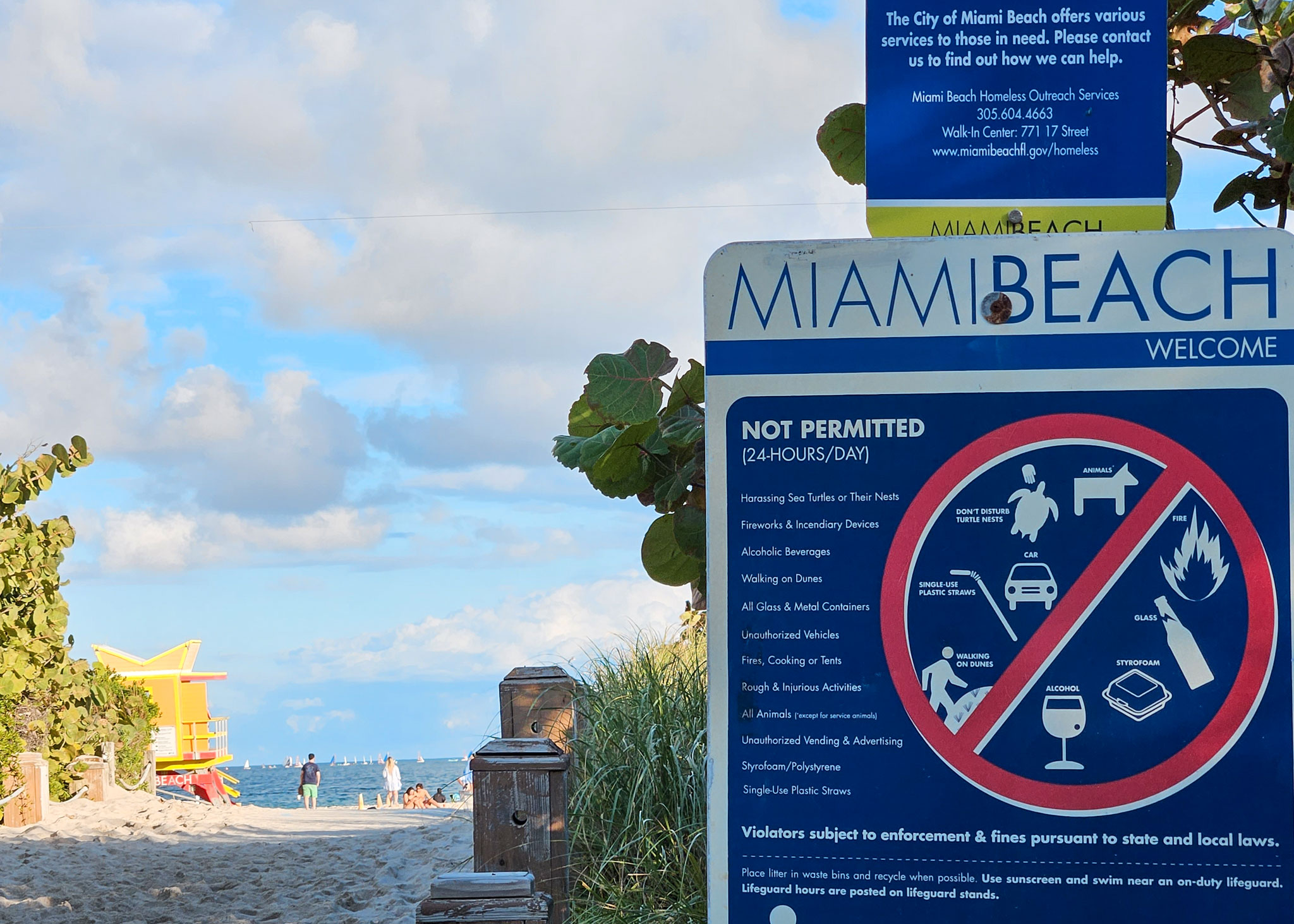 Regulamin plaż w Miami i Miami Beach