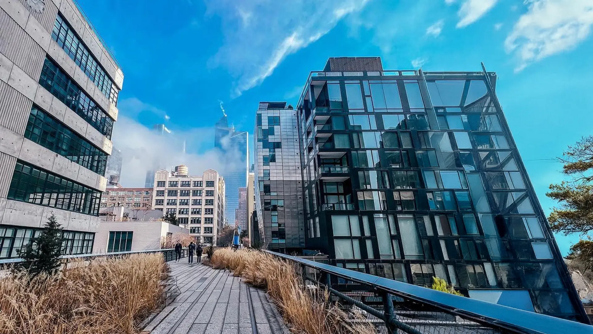 Widok trasy kolejki High Line w NYC