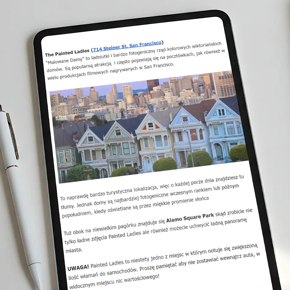 ebook plan podróży USA - pdf